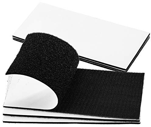 BRAVESHINE 8 Stück 100x200mm Größe Industrie Klettband Selbstklebend extra stark, kleben statt bohren Starke Klettverschluss, Doppelseitig Klebend Harmlos für Wände,Tür,Metalle