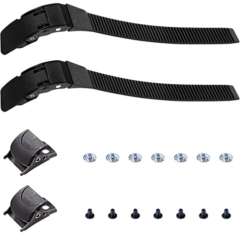 WINOMO Rollschuhgurt Universal Verstellbare Skateschuhe Schnalle Rollerersatz Inline-Rollschuhschuhe Energieband mit Schrauben Muttern + Schnalle 2 Satz 1