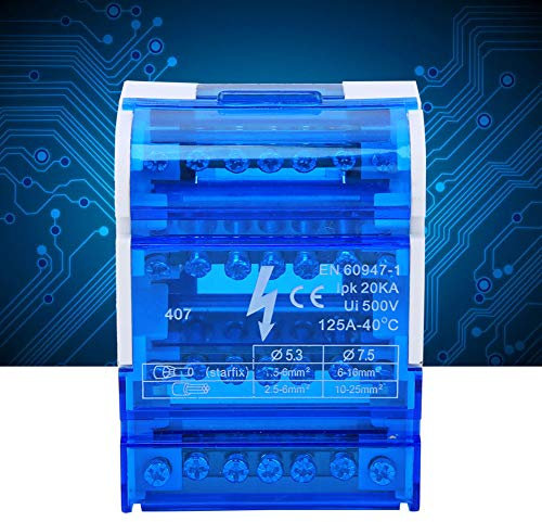 407 Terminal Distribution Box Din Rail Terminal Block 67 x 90 x 50mm Electrical Project Enclosure for Electrical Engineering