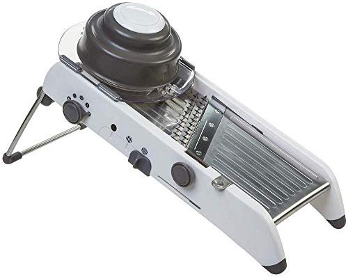 TSTSM Cortador de mandolina Profesional Royala de Acero Inoxidable Cortador de Verduras Ajustable Manual Herramientas para Alimentos de Frutas Accesorios de Cocina 18 Tipos de Funciones