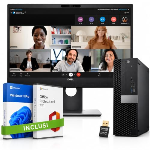 PCRENEWED TECNOLOGIA ACCESSIBILE PC Fisso Ricondizionato i5 8400 fino a 4.6GHz | Monitor 24 | 16GB RAM | 512GB SSD NVMe M.2 |WEBCAM & CASSE | PC Desktop Ufficio | Windows 11 Pro + Office 2021 |