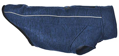 iEnergy™ OSC isolierende und warme Outdoor-Hundejacke mit Fleece-Innenfutter, windabweisender, ultraleichter und reflektierender Hundemantel, Ganzjahres-Hundeviespullover (Blau Extra, Extra Groß)