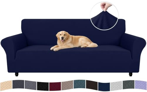 Ystyle Elastiskt Sofföverdrag 4-Sits, Pet Soff Cover Töjbart överdrag, Stretchigt Soffskydd, Avtagbar Halkskydd Fåtöljöverdrag Möbel Maskintvättbar, Sofföverkast För Soffa Fåtölj, Blå