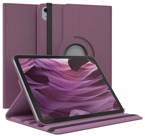 EAZY CASE - Tablet Hülle für iPad 10 Generation (2022) Schutzhülle 10.9 Zoll Smart Cover Tablet Case Rotationcase zum Aufstellen Klapphülle 360° drehbar mit Standfunktion Tasche Kunstleder Lila