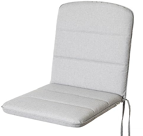 PillowPrim Gartenmöbel Kissen, für Stuhle oder Liege, Balkon, Outdoor, Liegenauflage, Polster, Sofa, rutschfeste Schicht, Grau, 102 x 50 x 6 cm