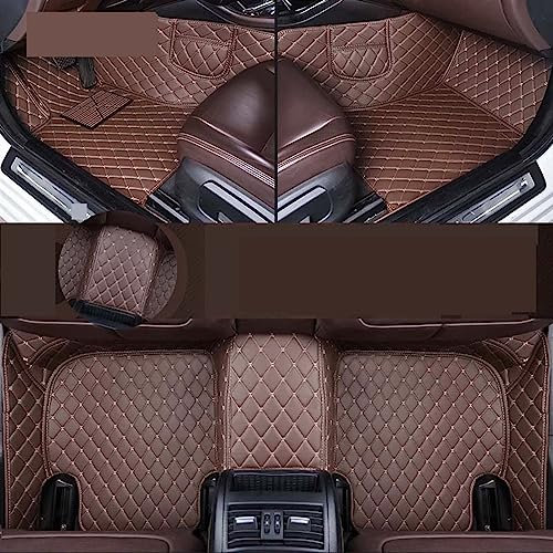 Auto bodenmatte Für VW Für Polo 6R1 9N 6C1 Auto Fußmatten Zubehör Auto Teppiche Auto Fußmatten (Farbe : Kaffee)