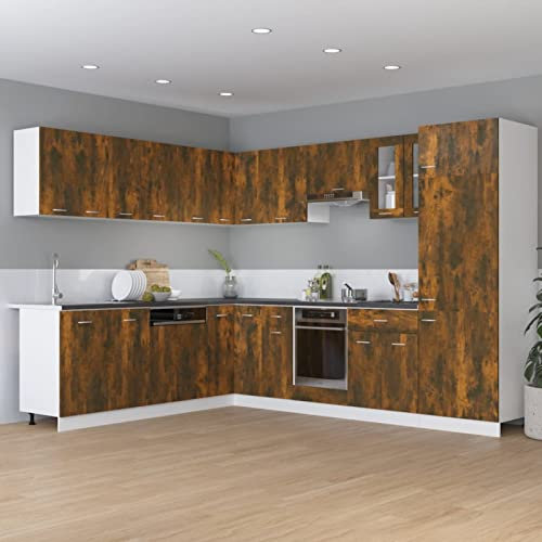 ADWOA Unterschrank mit Schublade Räuchereiche 60x46x81,5 cm KüChen Eckschrank KüChenunterschräNke