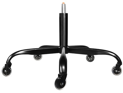 Frassie 28 Inch Office Chair Metal Base Replacement Heavy Duty Computer Chair Base Part with 5 Casters 1 Gas Lift Cylinder (Black)