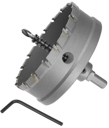 CoCud Hole Saw, 100mm Cutting Diameter, Carbide Tipped Tooth Hole Cutter Drill Bit - (Applications: for Stainless Steel Sheet Metal), 1-Piece
