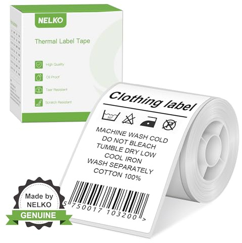 Etichette termiche per etichettatrice Nelko PM220, 50 x 80 mm, impermeabili, multiuso, 1 rotolo da 100 carta termica autoadesiva (bianco)
