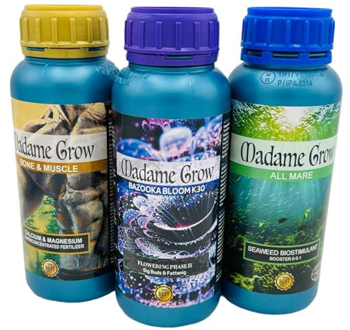 Madame Grow - Abono Hidropónico Profesional - Kit Green Sad 3 x 500ml - Para Todo Tipo de Plantas