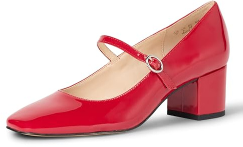 The Drop Aoki Heeled Mary Jane Plateauabsätze, Rot, 39 EU