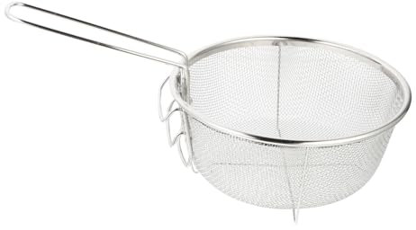 Hoement Espumadera Metálica Redonda De Acero Inoxidable Mango Plegable, Adecuado Para Freír Pollo y Verduras En Cocina Doméstica