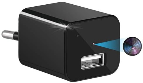 Mini Spy Camera HD 1080P USB Charger Security Hidden Cameras Video Recorder Continuous Loop Recording Motion Detection for Home Office Safety Survelliance