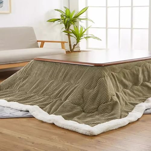Juego De Mesa Calefactora Kotatsu Mesa Calefactora Estilo Japonés Con Colcha Calentadora Ventana Multifuncional Mesa Baja De Madera Sólida Para La Calefacción De Invierno Para La Sala De Estar(Green-A