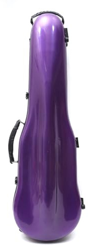 Violine 4/4 Spezielle Carbonfaser-Geigenkoffer-Aufbewahrungsbox Leichter Doppelschulter-Einzelschulter-Koffer Professioneller Geigenkoffer(Purple)