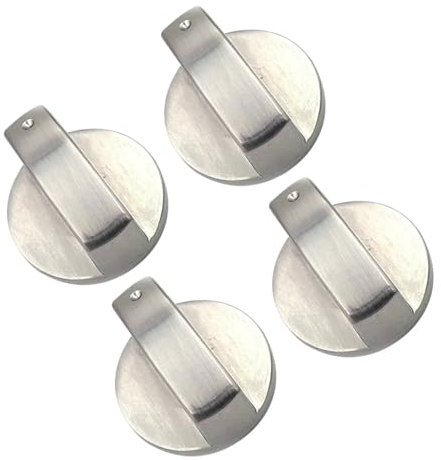 LCKKJHG Gas-Kochknopf 4 Stück Herd-Zündknopf, Gasherd-Knopf, Metall-EIN-Aus-Knopf, Metall-Herd, Gasherd, EIN-Aus-Knopf FüR BacköFen, Gasherd, Herde