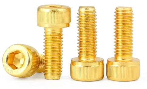 Goldene Zylinderkopfschrauben aus rostfreiem Stahl 304 mit Innensechskant,M8*45 2pcs