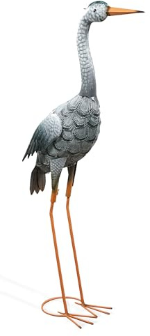 Metal Elegant Heron Garden Decorative Free Standing Ornament