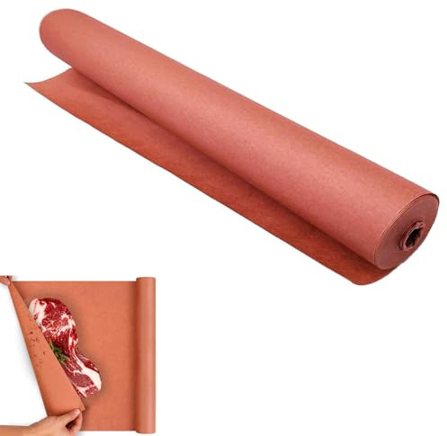 Cfcyhla Pink Paper Disposable Butcher Paper for Smoking Meat Food,Butcher Pink for Grill, Smoker, Fish Meat, Grill, Perfect Cooking of Juicy(30cmx10m)