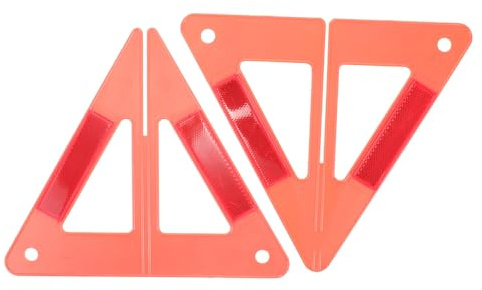LOLIPPYY Triangolo di Sicurezza Riflettente per Auto Emergenza Segnale Stradale Portatile in Plastica Resistente Avviso Luminoso per Guasti e Assistenza su Strada Compatto e Facile da