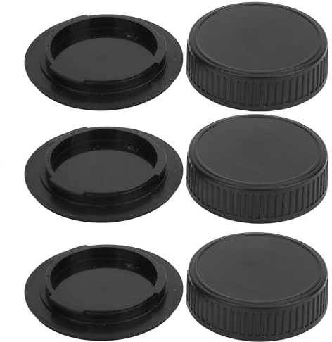 3PCS objektivlock kameralock, svart plast bärbar dammtät skyddslins baksida DSLR-kamerahölje främre kapsats fotograferingstillbehör för Pentax PK-monterad kamera