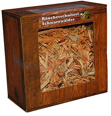 Landree Räucherschnitzel WoodCuttings, 3L Box, Familien BBQ-Holzhof aus Schleswig-Holstein (Schwarzwälder Mischung)