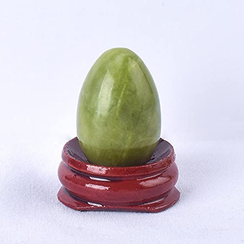 Mujeres Masaje Cuerpo Sin Agujero Jade Verde Natural Huevos Yoni Ejercitador Kegel Músculo pélvico Curación Vaginal Cuidado de la salud Ben Wa Balls-30x20mm