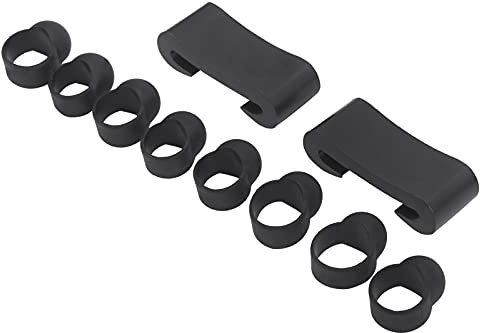 Eujgoov 8 Stück Zungentrommel-Fingerhülsen 2 Stück Trommelstockhalter, Klopfende Finger Sleeves Set Silikon Instrumentenzubehör für Percussion Instruments