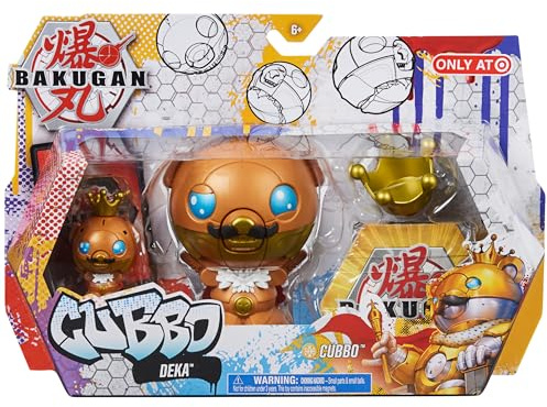 Bakugan Gold King Cubbo Deka Pack - Bakugan Kugeln Groß Sammelfigur mit King Cubbo 5,1 cm Kernfigur und Sammelkarten - Exklusive Ausgabe