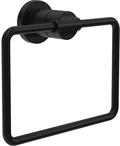 Delta Hand Towel Holder | Square Matte Black Ring for Hanging Towels in Kitchen, Bathroom | Nicoli Accessories