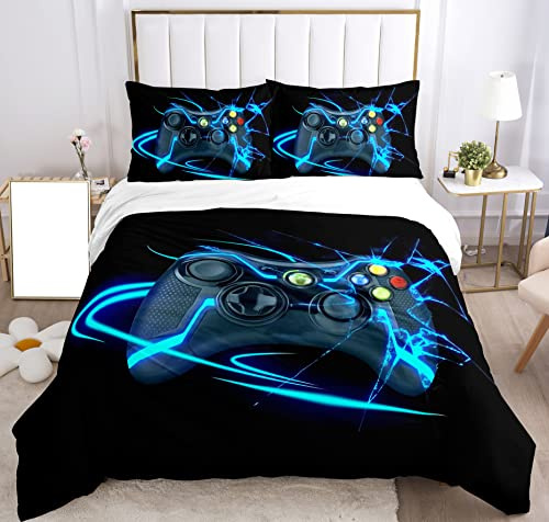 SHUAIG Housse de Couette pour Jeux,Ensemble de literie Linge de lit Set | GaMepad Lit Linge de Print Couverture de lit Microfibre et Couvercle d'oreiller.(G2, 220x240cm)