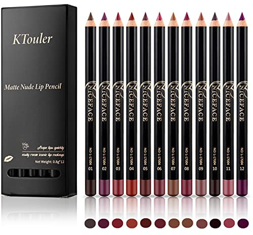 12 couleurs Crayon à Lèvres, Mat Lip Liner longue durée maquillage Rouge à lèvres