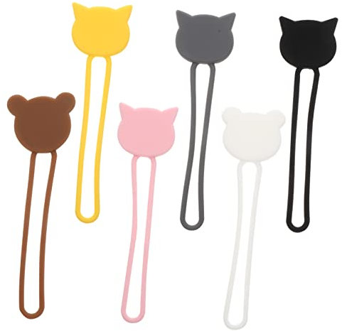 WOONEKY 12pcs Cartoon Animal Shape Cable Wire Organizer Cable Protector for Desk Earphone Holder for Home Office