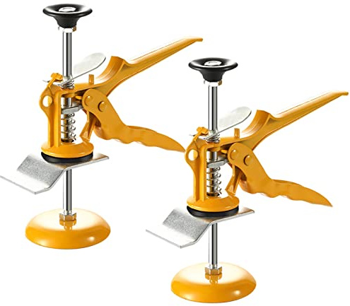 Geoyien fliesenheber, Höhenversteller für Fliesen, 2 Stück Präzisions-Locator, Handheld Jack, robust und langlebig, geeignet zum Heben und Befestigen von Fliesen, Böden, Türen und Fenstern