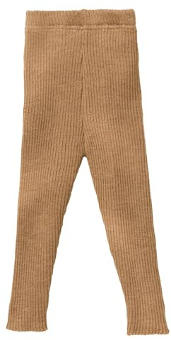 Disana Legging léger en tricot léger pour le printemps et l'été | 100 % laine mérinos bio GOTS, IVN Best | Bébé enfant unisexe | Fabriqué en Allemagne, Caramel, 62/68 cm