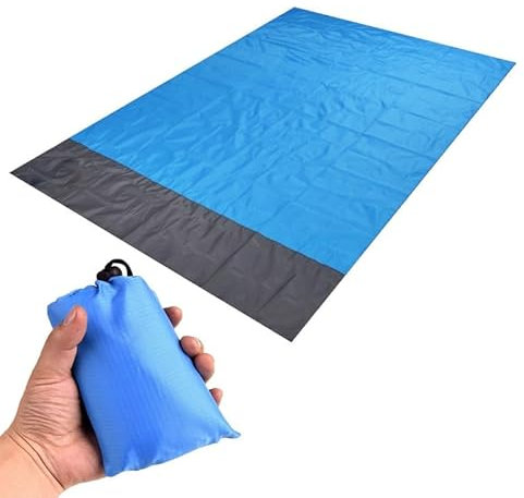 Wasserdichte, langlebige Picknickdecken for die Familie im Freien, faltbare, sanddichte Strandmatte for Kinderspielplatz, Camping, Park, Wandern, Gras, Reisen ( Color : Color A , Size : 2*2.1m )