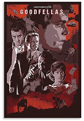 DAGUYS Vintage Goodfellas Filmposter 8 Gemälde auf Leinwand Wandkunst Poster Scroll Bild Druck Wände Dekor Home Poster 30 x 45 cm