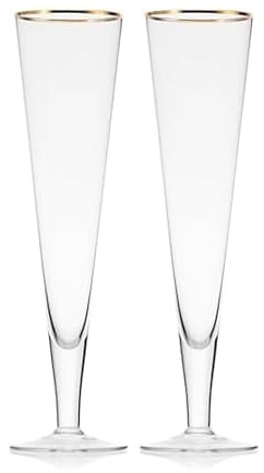 Mikasa Gold Champagne Flutes, Set of 2