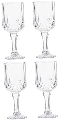 VINTORKY Copas De Vino De Cristal Esmerilado 220 Ml Sin Plomo Vidrio Resistente Para Fiestas y Banquetes Juego De 4 Piezas