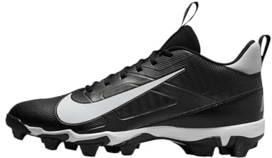 Nike Alpha Menace 4 Shark Football Cleats (FN0028-001, Nero/Grigio Fumo Chiaro/Argento Metallico/Bianco), Nero/Grigio Fumo Chiaro/Argento Metallico/Bianco, 47.5 EU