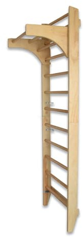 BITUXX Sprossenwand Kletterwand Turnwand Klettergerüst Turngerät mit Variabler Klimmzugstange 10 Sprossen bis 120Kg