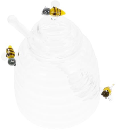 TOPBATHY Honigglas Mit Schöpflöffel Aus Transparentes Honig-vorratsglas Honigspender Aus Für Küche Und Outdoor