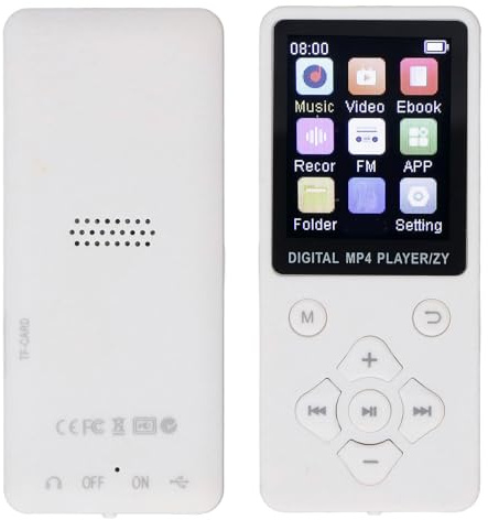Mp3 Mp4 Player, Bluetooth 5.0, Independent Volume Control, Built-in Speaker,64GB, HiFi Portable Music Player for Learning, Outdoor Activities, Gym Workouts, with Color Screen