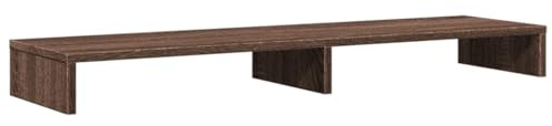 vidaXL Monitorständer Eiche braun 100 x 27 x 10 cm Holz mehrschichtig