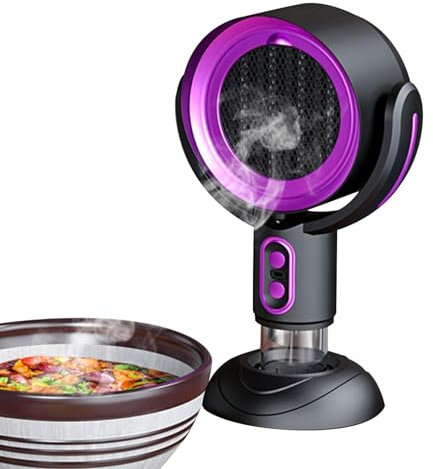 Portable Range Hood,M-ini Desktop Cooker Hood Portable Extractor Hood, 3000 Mah Exhaust Fan For Kitchen With 2 Wind Speeds,360 Degrees Parallel Rotation Desk Top Hoods For Kitchen Hot Pot RV Cooking