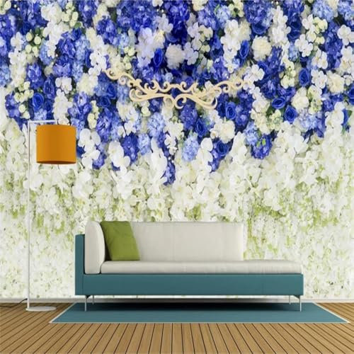 XLMING Veilchen (Blume) 3D Tapete Home Esszimmer Sofa Schlafzimmer Wohnzimmer TV Hintergrund Wand-350cm×256cm