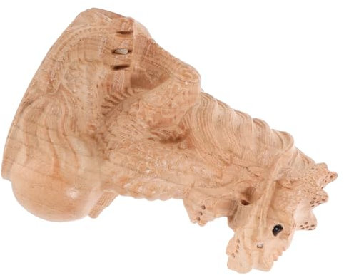 Cabilock Drachen Statue Chinesischer Drache Holz Geschnitzte Drachenfigur Dekoration Drachenskulptur Für Zuhause Büro Wohnzimmer Schrank Tischdekor
