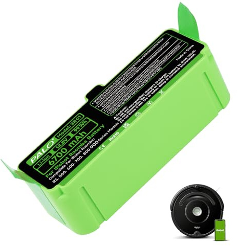 6700mAh Batteria di Ricambio per IRobot Roomba 900/800/700/600/500 Series – Compatibile Roomba 980 981 985 971 967 966 965 960 906 896 895 886 880 870 860 780 760 692 671 620 606 605 550 530 520...