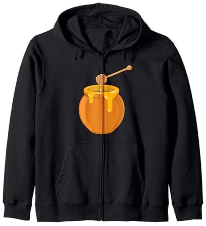 Honey Lovers Pot à miel et cuillère doux et élégant Sweat à Capuche